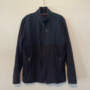 Free Country Jacket | Overlay Fleece Mens Full Zip Size Medium Dark Navy